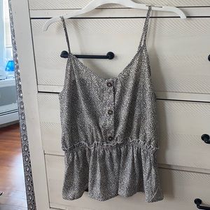 Cheetah skinny adjustable strap top